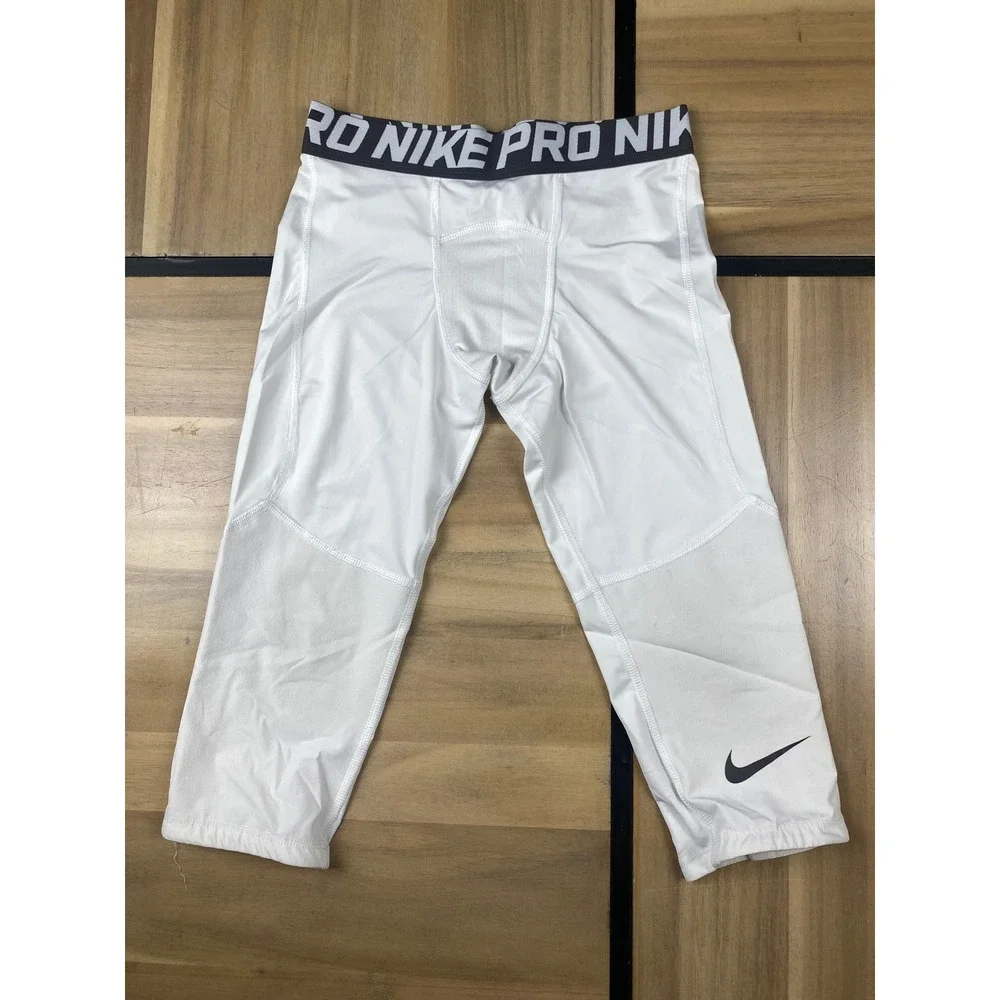 Nike Pro Dri-FIT Training Tights Compression Athletic White Kids‎ Medium